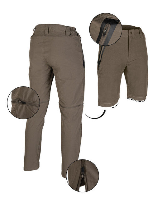 Mil-Tec PERFORMANCE ZIP-OFF hlače, stiskava zelena