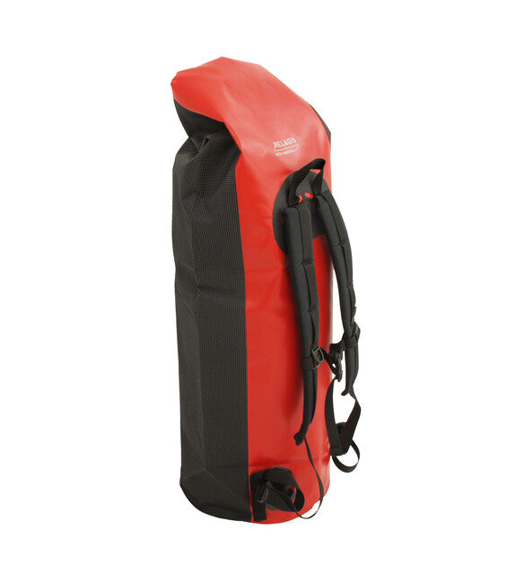 BasicNature Duffel Bag Waterproof Roll-Top Backpack 40L, Black-Red