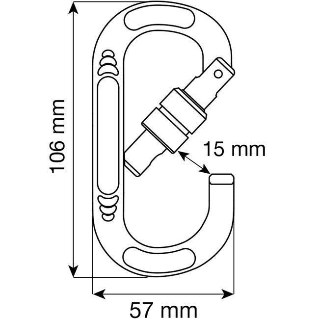 CAMP Oval Compact Lock ovalna vponka s skrutkovalno zavarovalko zaklenjača