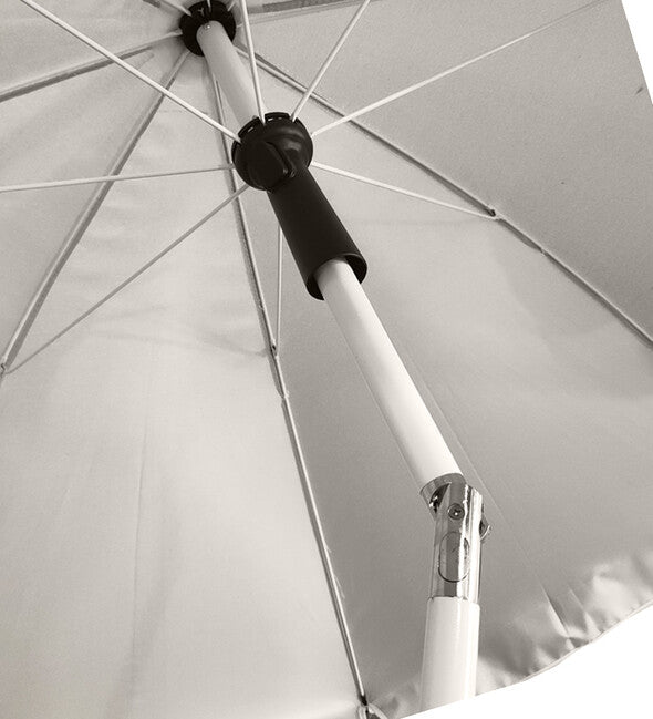 Origin Outdoors Beach Umbrella with Silver Coating, UPF 50+ and Folding Mechanism
