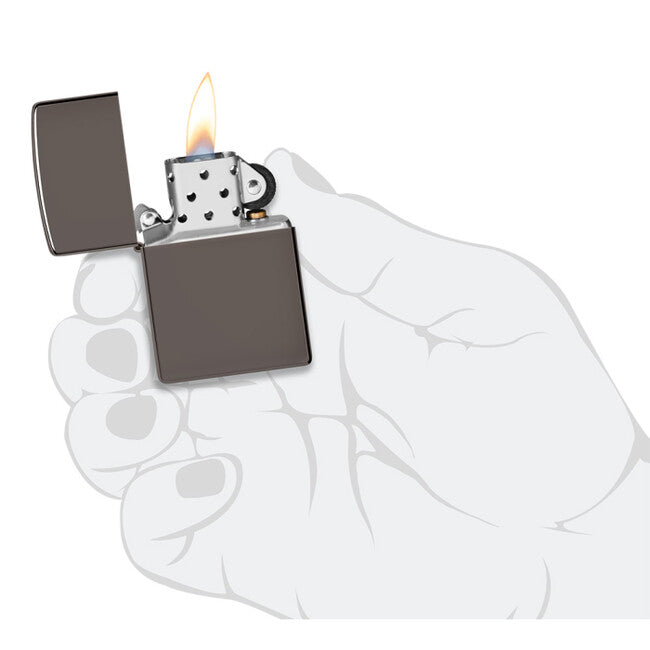 Zippo bencinski vžigalnik, črna ledenica