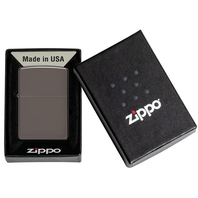 Zippo bencinski vžigalnik, črna ledenica