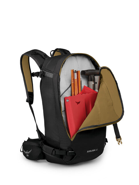 OSPREY SOELDEN 32 alpski smučarski nahrbtnik, črn