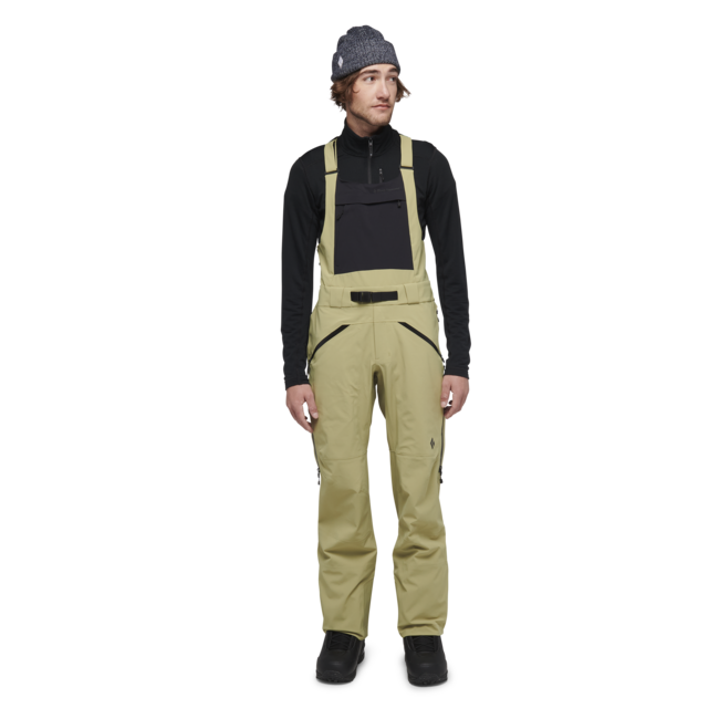 Black Diamond Recon Stretch Bibs hlače moški s trakmi, gozdno zelena