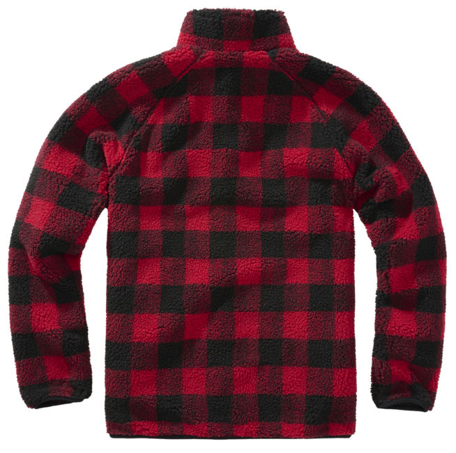 Brandit Teddyfleece jakna flisasta, rdeča/črna