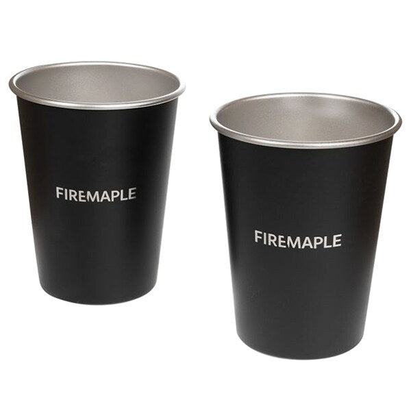 Fire Maple Stainless Steel Cups 2pcs Antarctic 350ml, Black