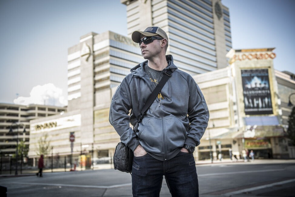 Helikon-Tex URBAN TACTICAL HOODIE pulover s kapuco (FullZip), črna
