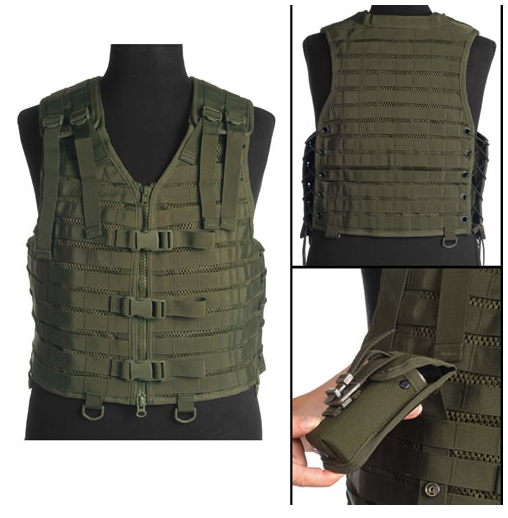 Mil-Tec Modular System Tactical Vest, Olive