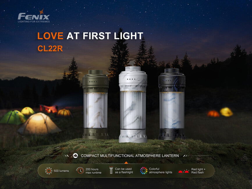 Fenix CL22R polnilna svetilka, olivno zelena