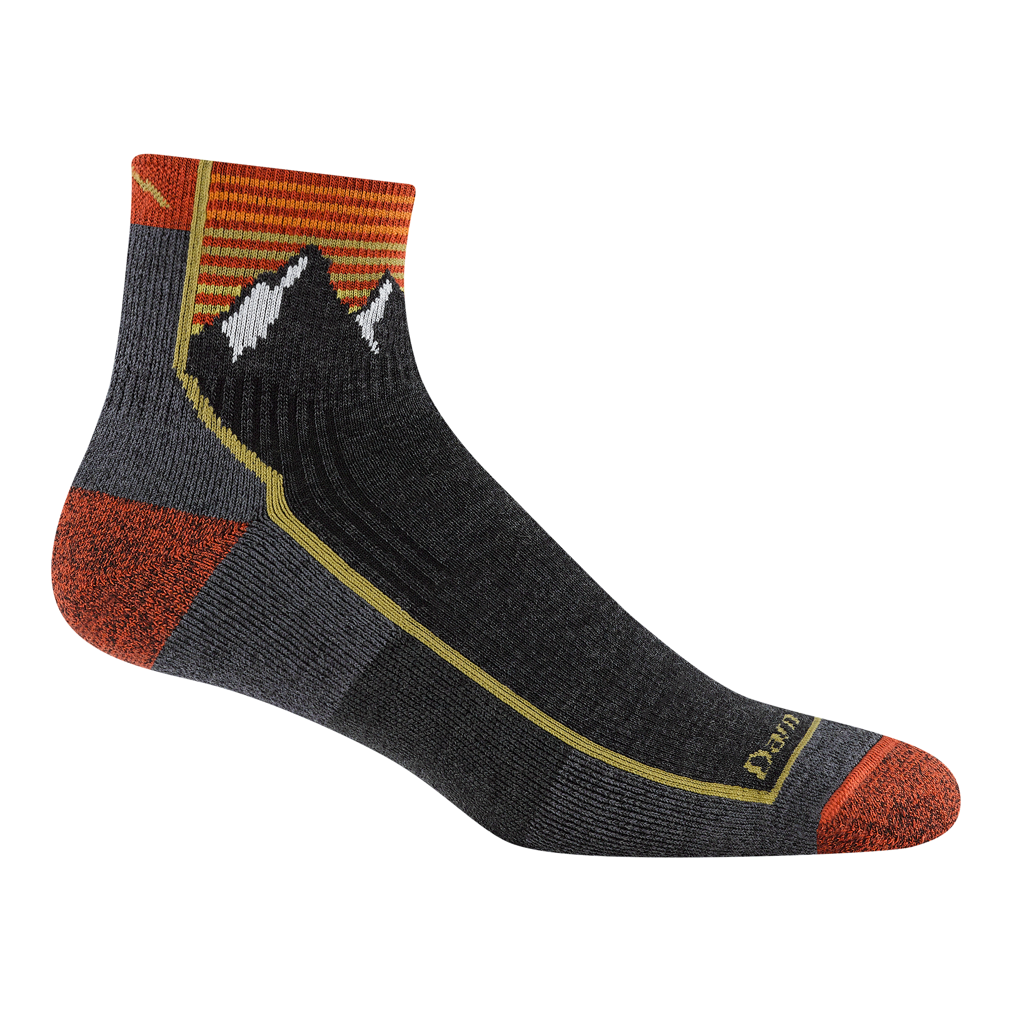 Darn Tough Hiker 1/4 Midweight Cushion Hiking Socks, Mountain Gray