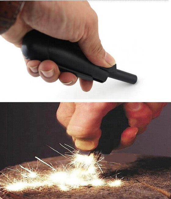 WARAGOD Telescopic Magnesium Fire Starter with Whistle Survive