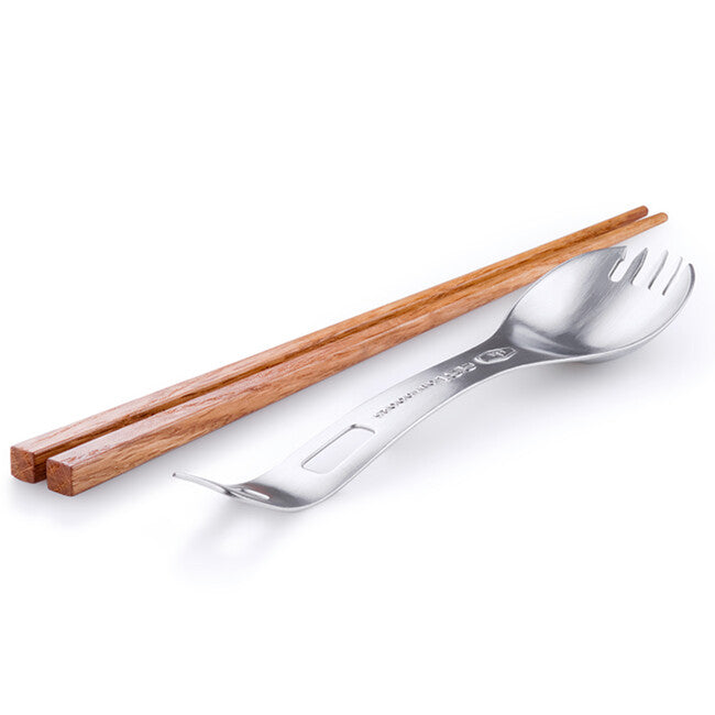 GSI Outdoors Glacier nerjaveči spork s jesenovimi palčkami