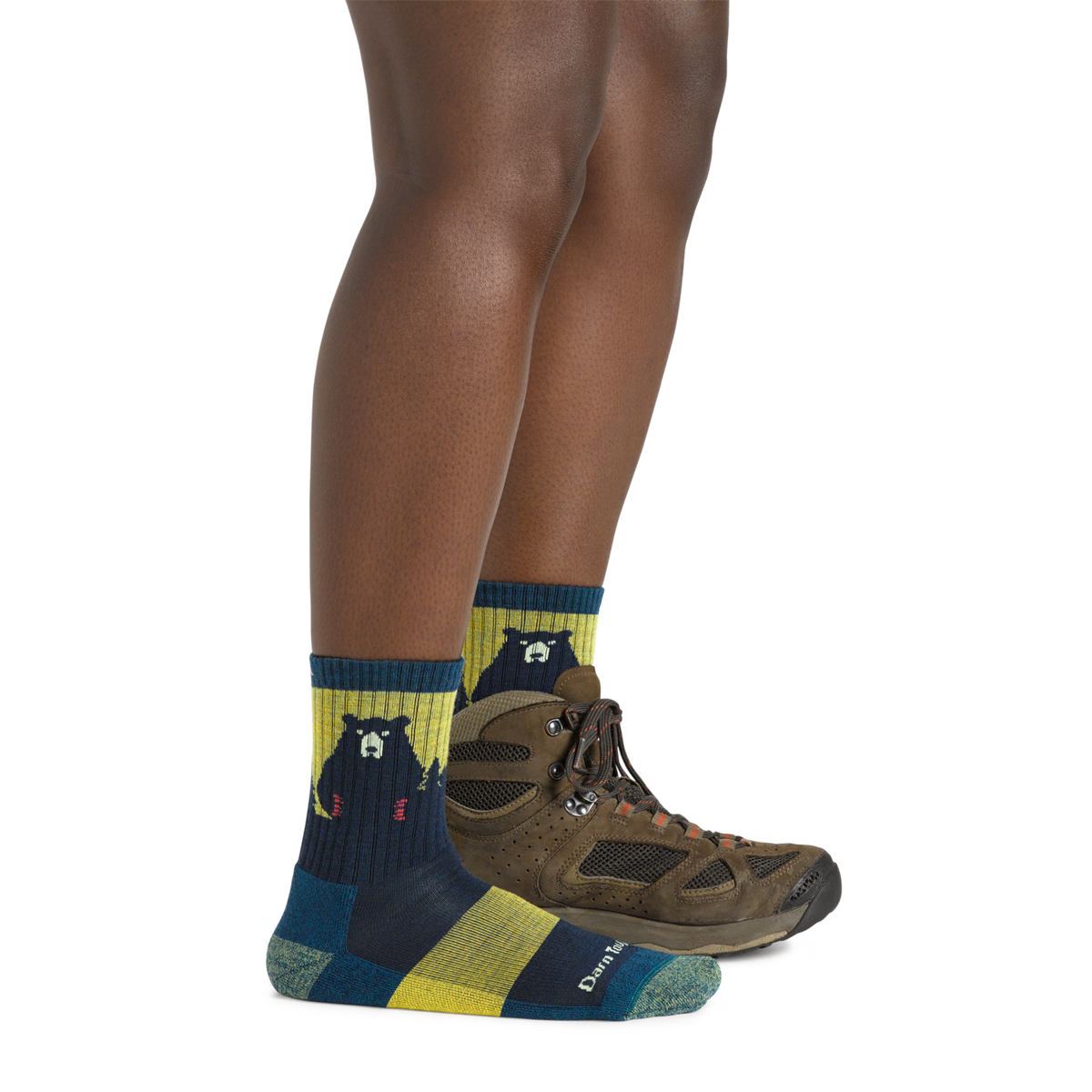 Darn Tough Bear Town Micro Crew Lightweight Cushion Hiking Socks, Dark Teal