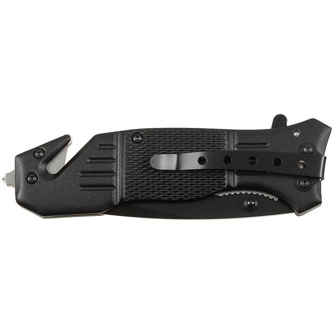 Fox Outdoor Jack Single-Handed Knife, Black, Metal Handle