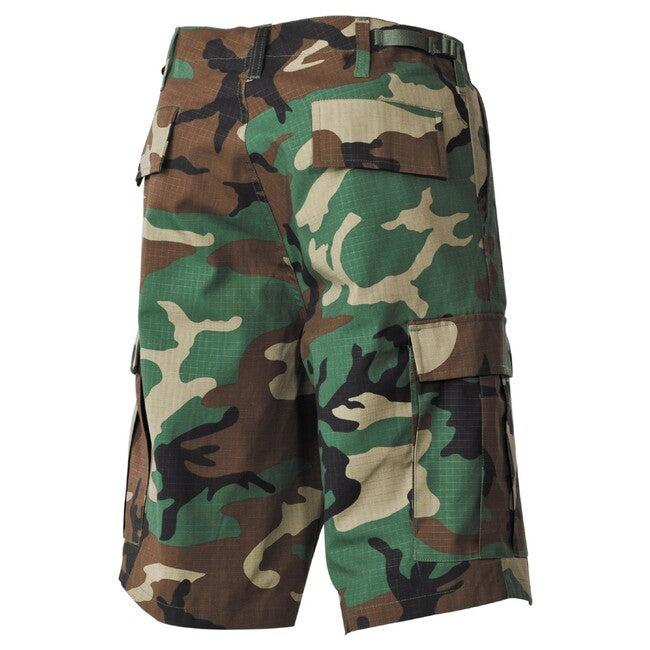 MFH BDU ameriški kratke hlače Rip stop, woodland