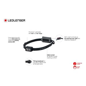 LEDLENSER NEO3 Headlamp, Black-Navy Blue