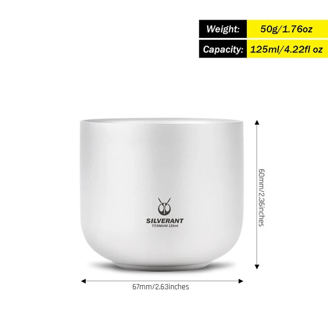 Silverant titanova dvostenski lonček za čaj 125 ml