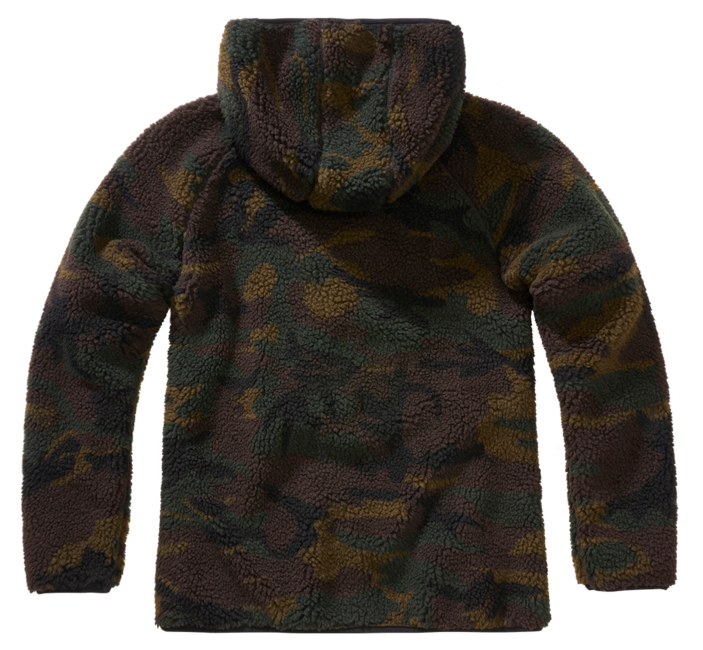 Brandit Teddyfleece jakna ženski s kapuco, Woodland