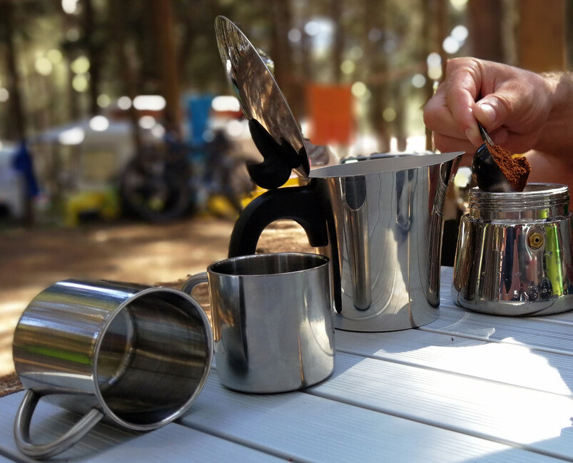 BasicNature Deluxe Thermos Cup, Stainless Steel 0.1L Espresso