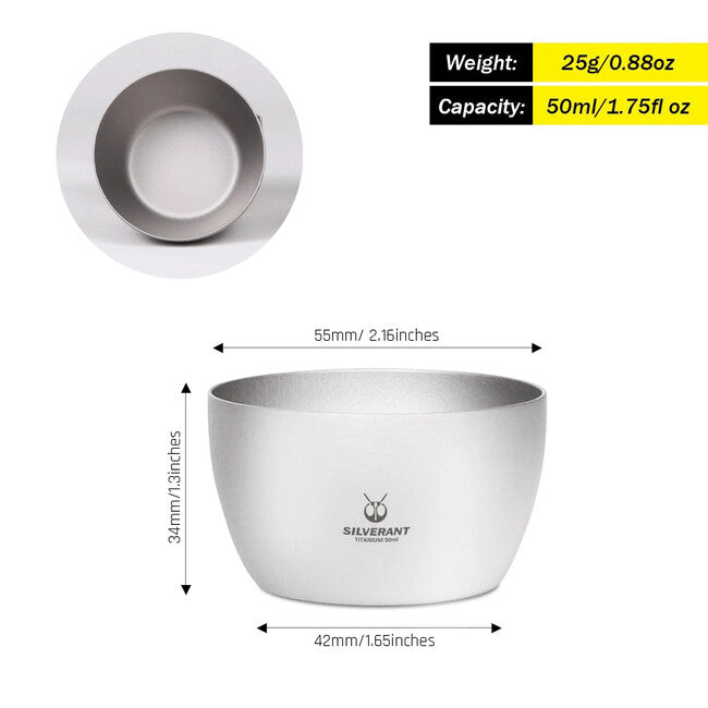 Silverant titanov lonček dvostenski 50 ml, lutka
