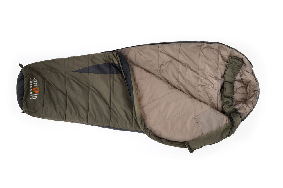 Origin Outdoors Frostfall Comfort Mummy Sleeping Bag, Olive-Grey