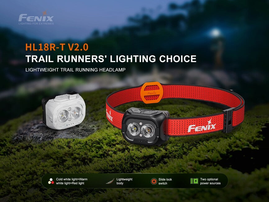 Fenix HL18R-T V2.0 nabijajočna naglavna svetilka, bela