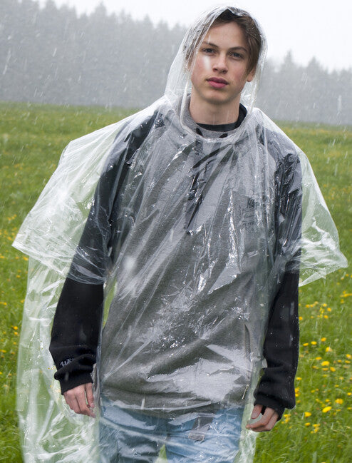 BasicNature Festival Emergency Poncho Clear Biodegradable