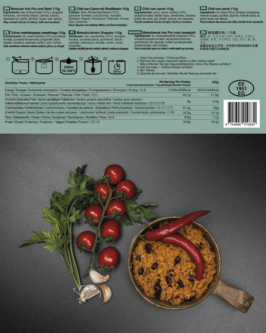 TACTICAL FOODPACK® mexiški lonček in govedina