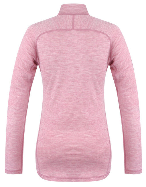 HUSKY Merino Merow zadrga termoperilo majica, bleščeča rožnata