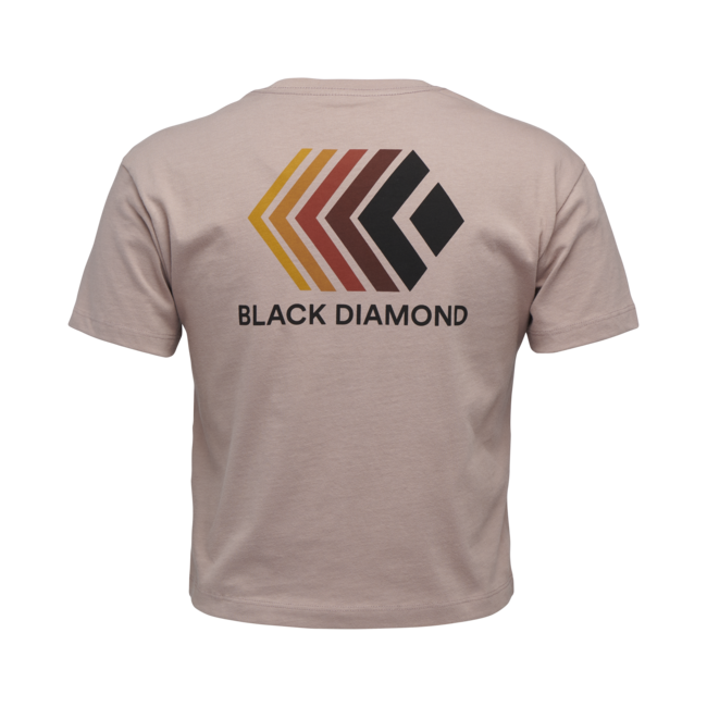 Black Diamond Faded crop majica ženski s krajšim rokavom, bleda mavrična