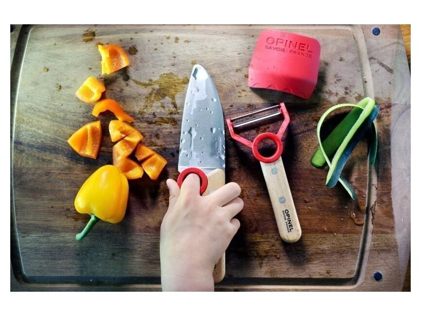 Opinel Le Petit Chef kuharjev komplet otroški, rdeča