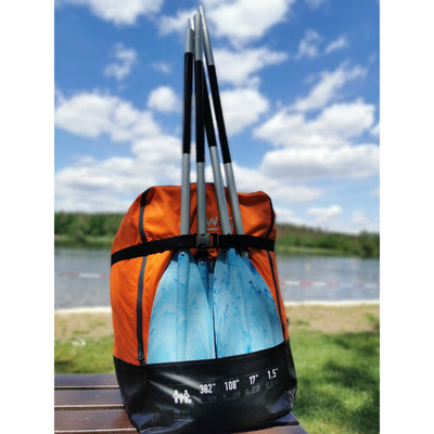 BasicNature dvojno veslo, modro, 230 cm