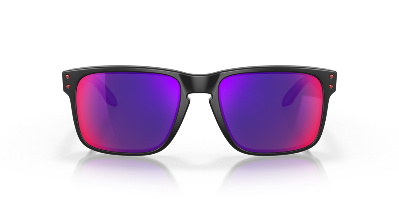 Oakley HOLBROOK sončna očala s okvirjem Matte Black in stekli Positive Red Iridium, 57