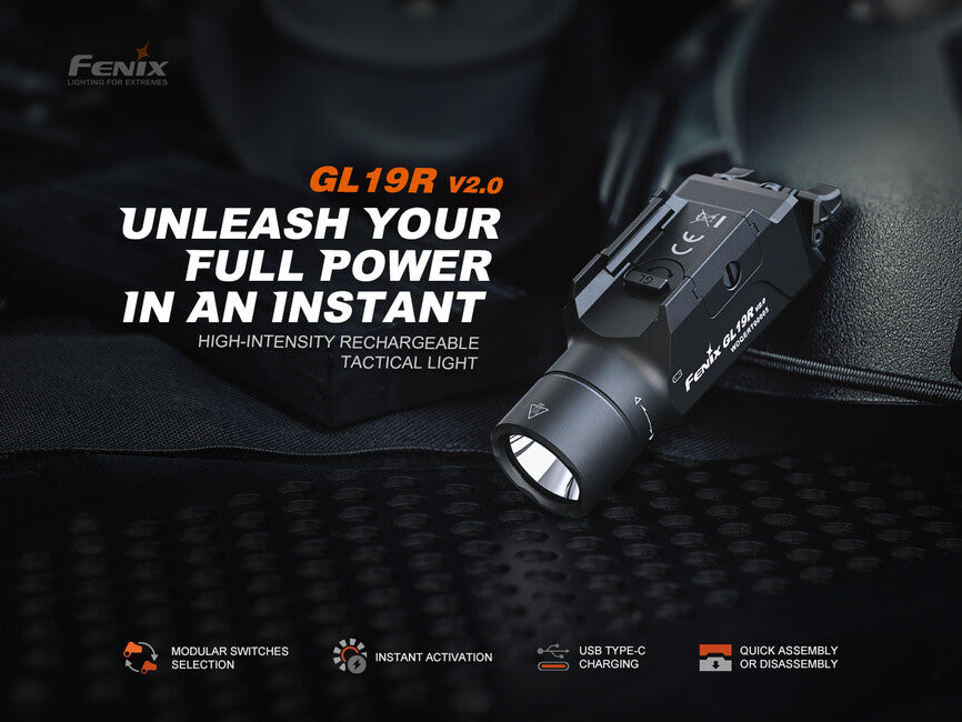 Fenix GL19R V2.0 orožje napolnljiva svetilka