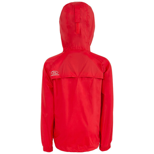 Highlander Stow and Go Kids nepremočljiva jakna za otroke, rdeča