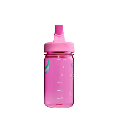 Nalgene Grip-n-Gulp Sustain steklenica za otroke za vodo 0,35 l s pokrovom, rožnata glasbeni slon
