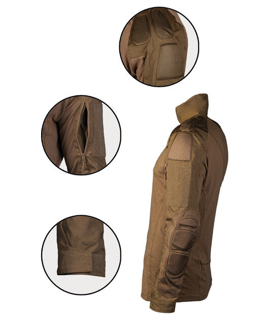 Mil-Tec CHIMERA majica taktična z dolgimi rokavi, temno coyote