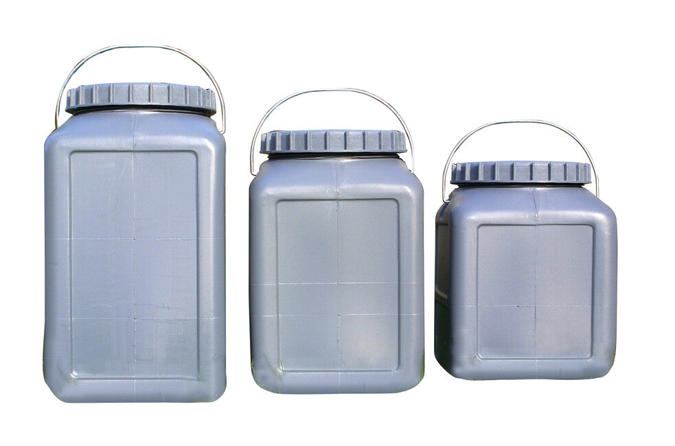 BasicNature Wide-Mouth Container Grey 30L Square