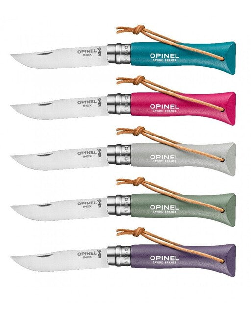 Opinel VRI N°06 Inox Trekking Folding Knife, Turquoise