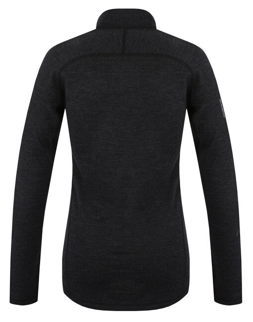 HUSKY Merino termo majica z dolgimi rokavi Merow zadrga, črna, L
