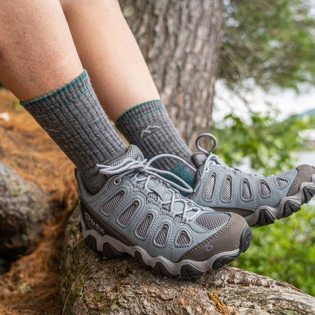 Darn Tough Hiker Micro Crew Midweight pohodniške nogavice z blazinjenjem, Slate