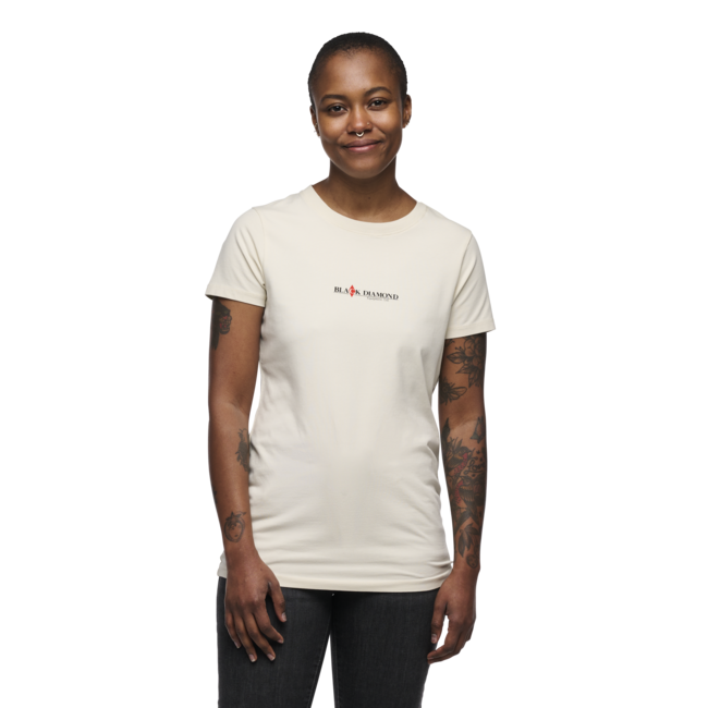 Black Diamond Heritage Wordmark majica ženski s kratkim rokavom, off white