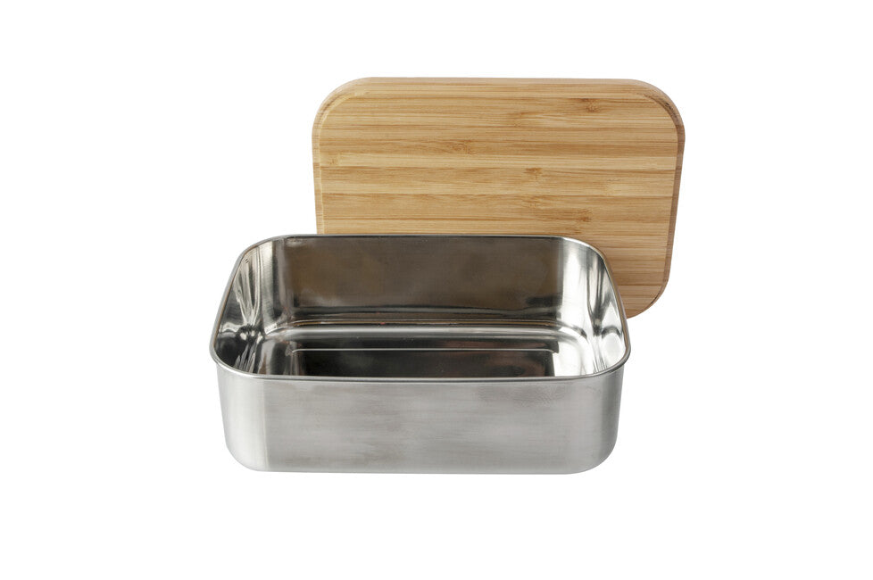Origin Outdoors Bamboo Lunch Box Stainless Steel 1.2L