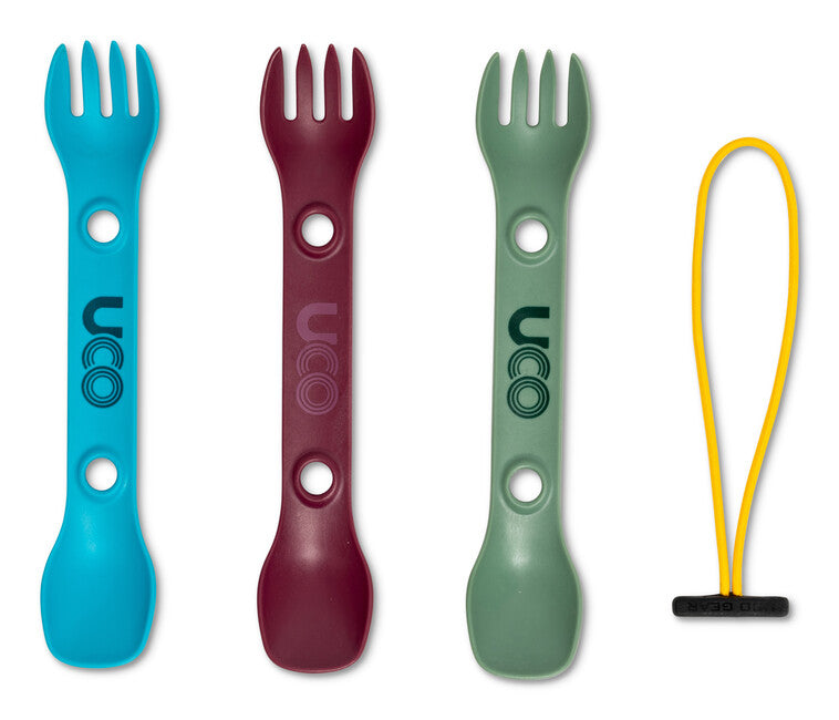 UCO Mini Spork komplet pribora 3 kos, zelena, vijolična, modra