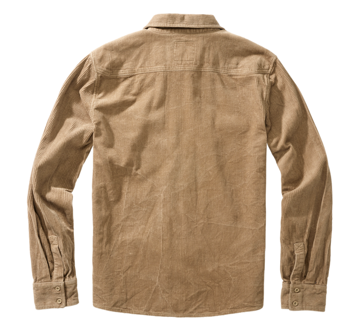 Brandit Corduroy Classic srajca s dolgimi rokavi, svetlo rjava