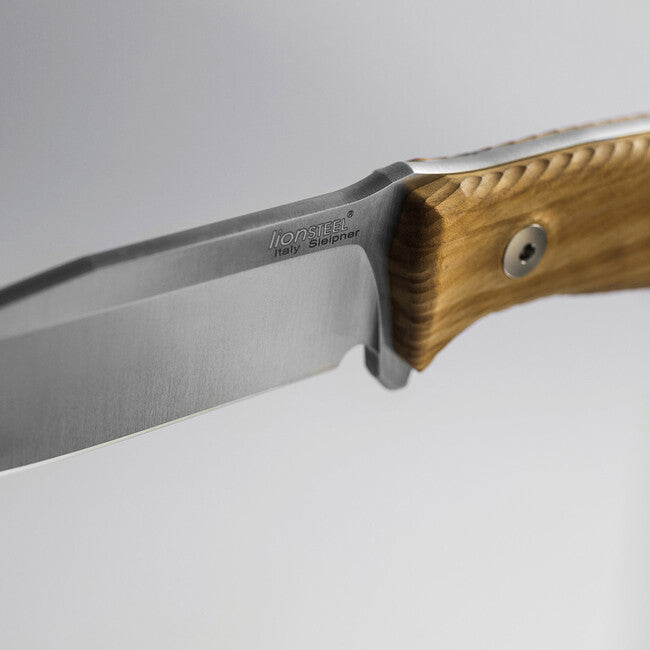Lionsteel M5 UL srednje dolga bodala z ročajem iz olivnega lesa