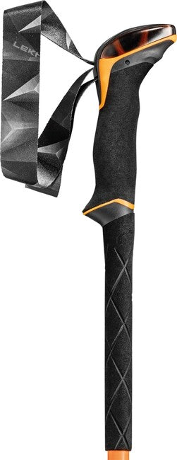 LEKI Sherpa Lite smučarske palice, neonsko oranžna-črna-jeansno modra, 100 - 135 cm