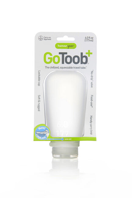 Humangear GoToob+ silikonska potovalna steklenica/posoda, 177 ml, prosojn