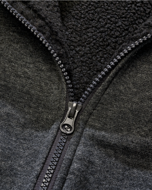 Brandit Sweatjacket pulover moški s toplo podlogo Teddylining, črna melange