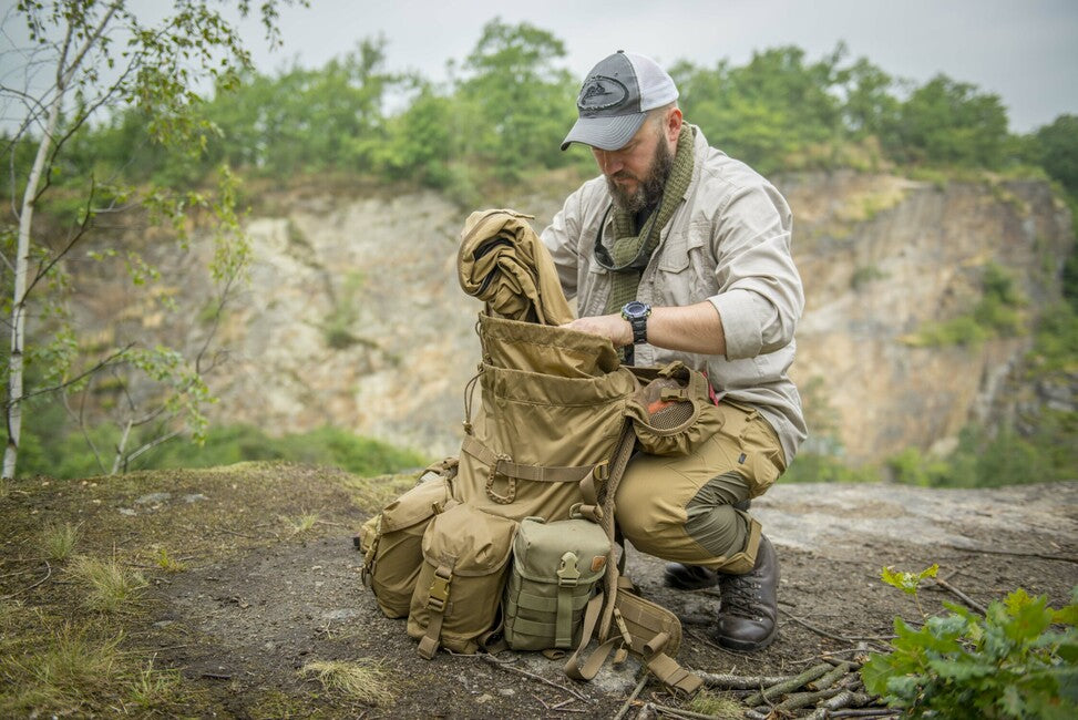 Helikon-Tex Hybrid Outback Pants, DuraCanvas, Coyote / Taiga Green